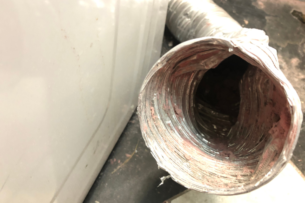 water in the dryer duct